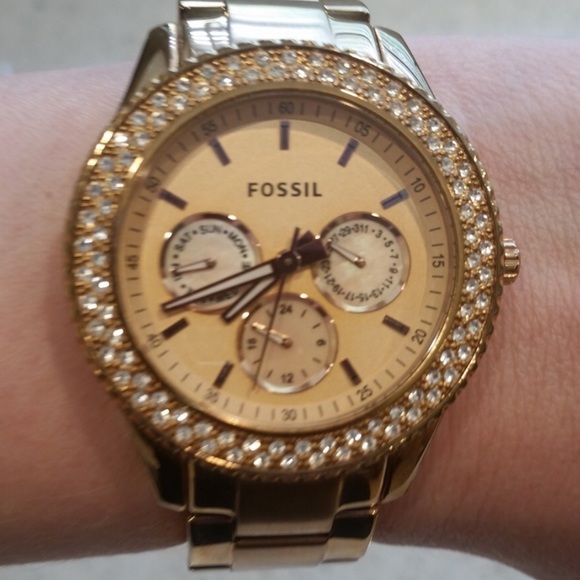 Rose Gold Fossil Watch
